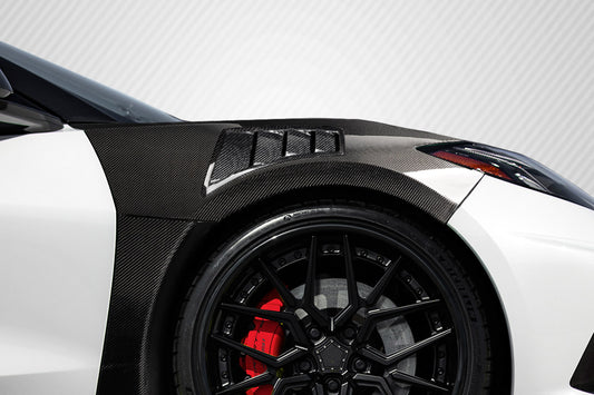 2020-2021 Chevrolet Corvette C8 Carbon Creations Gran Veloce Front Fender Vents - 2 Piece