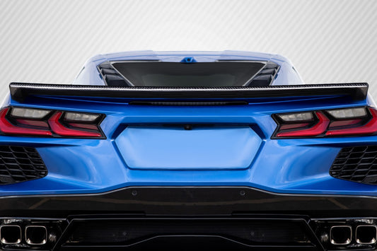 2020-2021 Chevrolet Corvette C8 Carbon Creations Gran Veloce Flush Mount Rear Wing Spoiler - 1 Piece