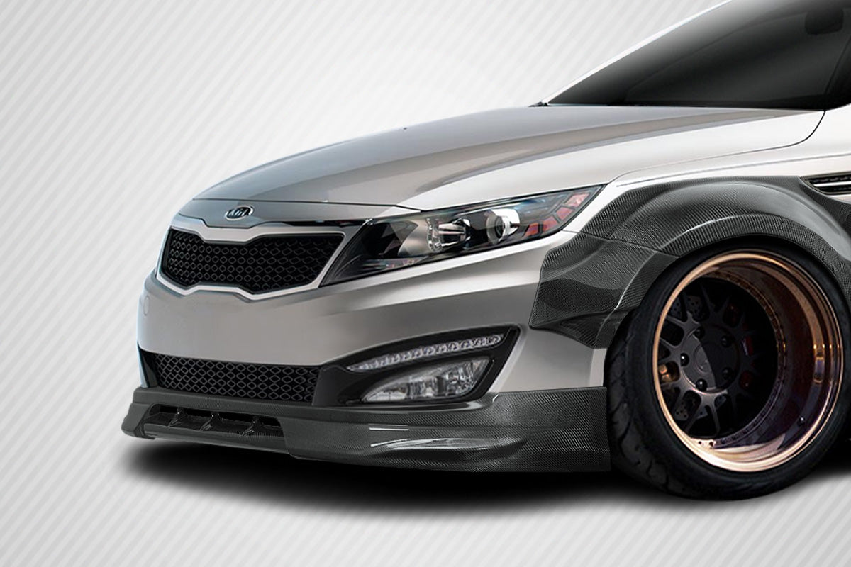 2011-2013 Kia Optima Carbon Creations CPR Body Kit - 14 Piece - Includes 116098 CPR Front Lip, 116247 CPR Side Skirts,, 116248 CPR Front Fender Flares, 116249 CPR Rear Fender Flares. 116246 CPR Rear Wing Spoiler