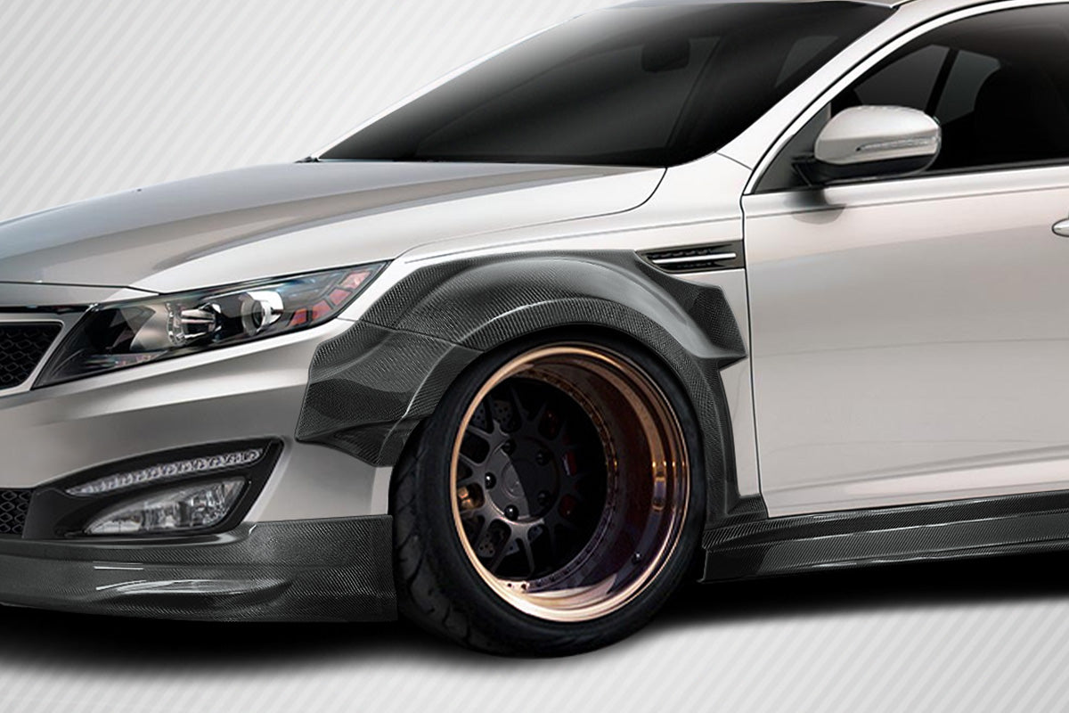 2011-2013 Kia Optima Carbon Creations CPR Body Kit - 14 Piece - Includes 116098 CPR Front Lip, 116247 CPR Side Skirts,, 116248 CPR Front Fender Flares, 116249 CPR Rear Fender Flares. 116246 CPR Rear Wing Spoiler