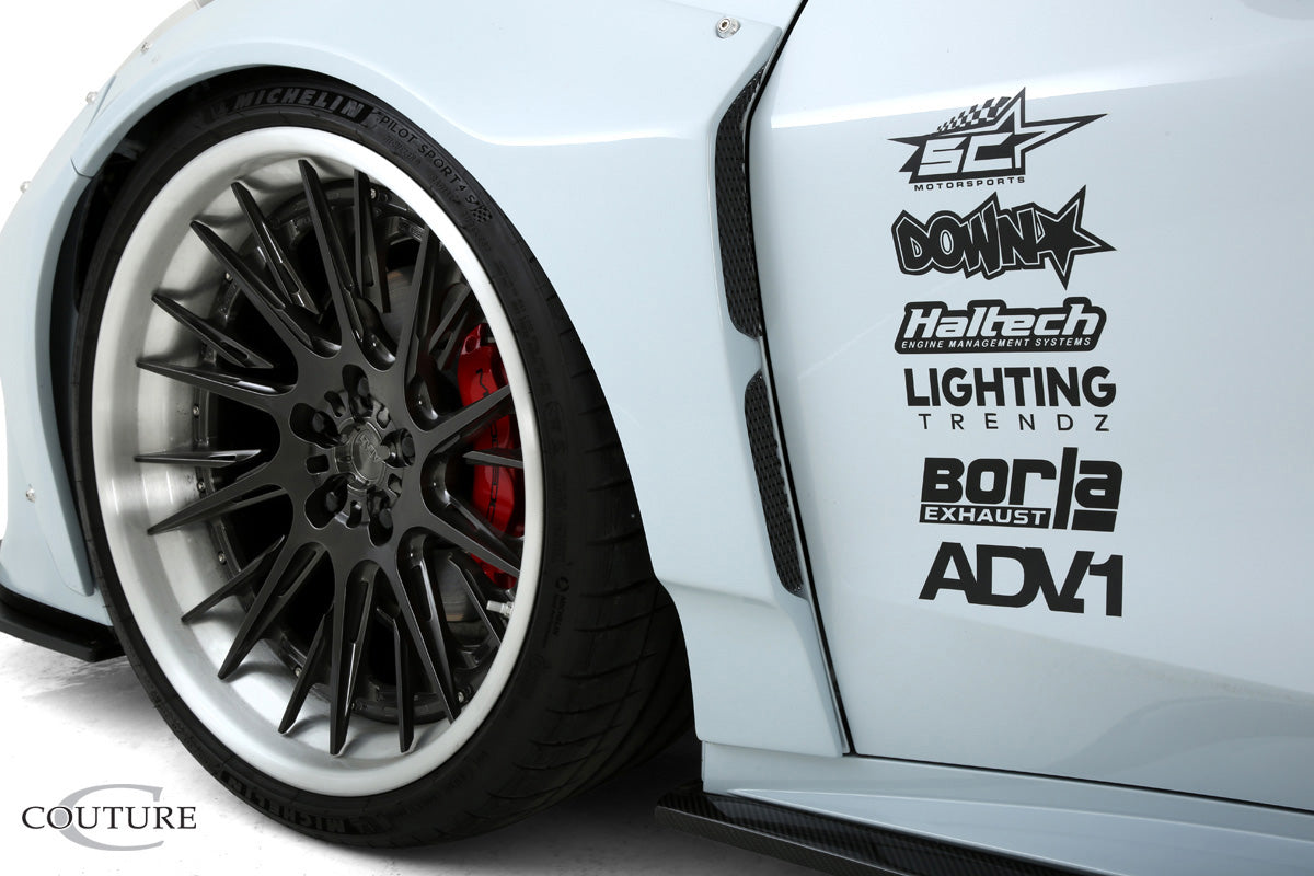 2020-2021 Chevrolet Corvette C8 Duraflex Gran Veloce Wide Body Front Fender Flares - 4 Piece ( for use with 116591 )