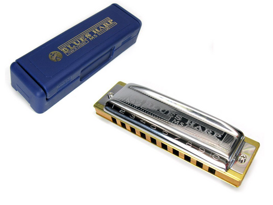 Hohner (Germany) BLUES HARP Harmonica - 10 Hole Single Row - Key of Bb