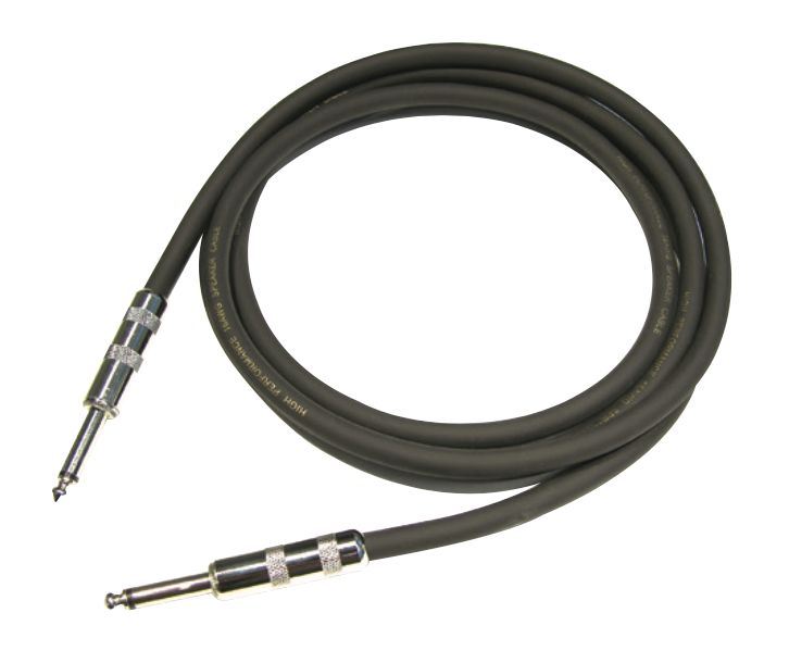 5YR - Stadium 20FT 20AWG 1/4-1/4 Mono Guitar Instrument Signal Cable - Black
