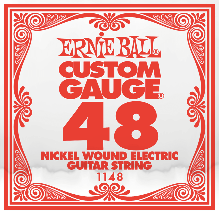 .048 Ernie Ball - Custom Gauge Nickel Wound Electric Guitar String - Single