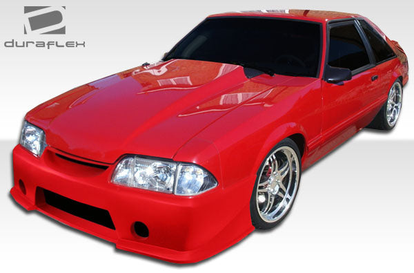1987-1993 Ford Mustang Duraflex GT500 Body Kit - 4 Piece - Includes GT500 Front Bumper Cover (105001) GTX Side Skirts Rocker Panels (100745) GTX Rear Bumper Cover (100744)