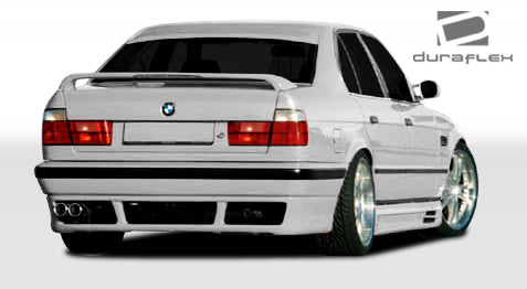 1989-1995 BMW 5 Series E34 Duraflex SR-S Body Kit - 4 Piece - Includes SR-S Front Bumper Cover (106872) M Power Side Skirts Rocker Panels (103527) SR-S Rear Lip Under Spoiler Air Dam (106873)