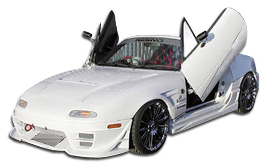 1990-1997 Mazda Miata Duraflex VX Body Kit - 4 Piece - Includes VX Front Bumper Cover (104492) VX Rear Bumper Cover (104493) Vader Side Skirts Rocker Panels (100963)
