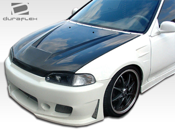 1992-1995 Honda Civic 2DR / 4DR Duraflex B-2 Body Kit - 4 Piece - Includes B-2 Front Bumper Cover (101113) B-2 Side Skirts Rocker Panels (105542) B-2 Rear Bumper Cover (105543)