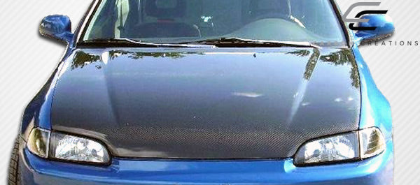 1992-1995 Honda Civic 2DR / HB Carbon Creations Dritech OEM Look Hood - 1 Piece