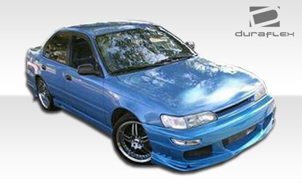 1993-1997 Toyota Corolla Geo Prizm Duraflex Bomber Body Kit - 4 Piece - Includes Bomber Front Bumper Cover (101324) Bomber Rear Bumper Cover (101325) Bomber Side Skirts Rocker Panels (102033)