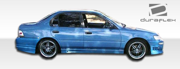 1993-1997 Toyota Corolla Geo Prizm Duraflex Bomber Body Kit - 4 Piece - Includes Bomber Front Bumper Cover (101324) Bomber Rear Bumper Cover (101325) Bomber Side Skirts Rocker Panels (102033)