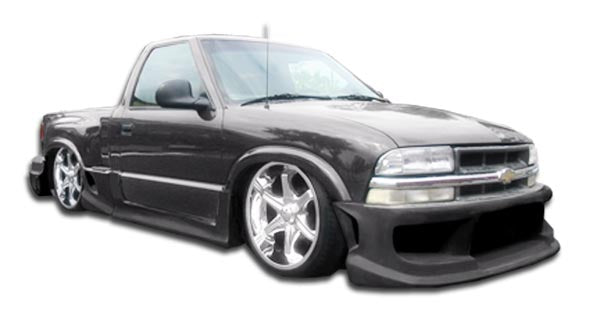 1994-2004 Chevrolet S-10 Standard Cab Duraflex Stepside Drifter Body Kit - 6 Piece - Includes Drifter Front Bumper Cover (101417) Drifter Rear Bumper Cover (101420) Drifter Side Skirts Rocker Panels - 4 Piece (101421)