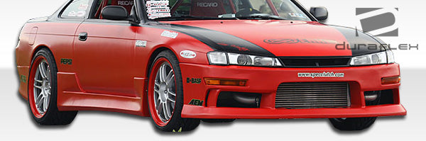 1997-1998 Nissan 240SX S14 Duraflex V-speed 2 Body Kit - 4 Piece - Includes V-Speed 2 Front Bumper Cover (103563)V-Speed Rear Bumper Cover (101650) V-Speed Side Skirts Rocker Panels (101651)