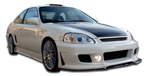 1999-2000 Honda Civic 2dr / 4DR Duraflex B-2 Body Kit - 4 Piece - Includes B-2 Front Bumper Cover (102086) B-2 Side Skirts Rocker Panels (105537) B-2 Rear Bumper Cover (105538)