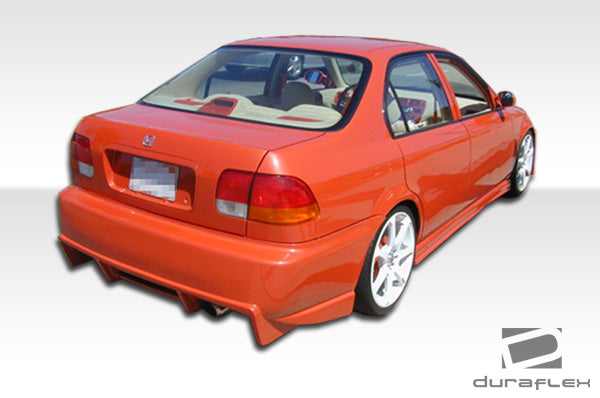 1996-1998 Honda Civic 4DR Duraflex R34 Body Kit - 4 Piece - Includes R34 Front Bumper Cover (101776) Spyder Rear Bumper Cover (101744) M3 Side Skirts Rocker Panels (101770)