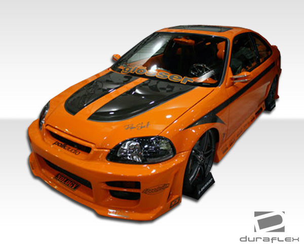 1996-1998 Honda Civic 4DR Duraflex R34 Body Kit - 4 Piece - Includes R34 Front Bumper Cover (101776) Spyder Rear Bumper Cover (101744) M3 Side Skirts Rocker Panels (101770)