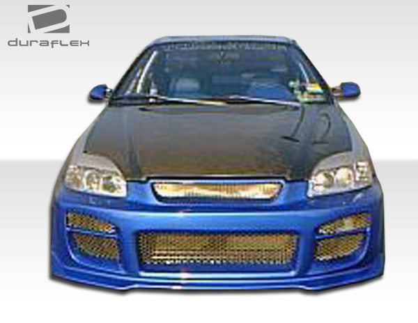 1999-2000 Honda Civic 4DR Duraflex R34 Body Kit - 4 Piece - Includes R34 Front Bumper Cover (102103) Spyder Rear Bumper Cover (101744) M3 Side Skirts Rocker Panels (101770)