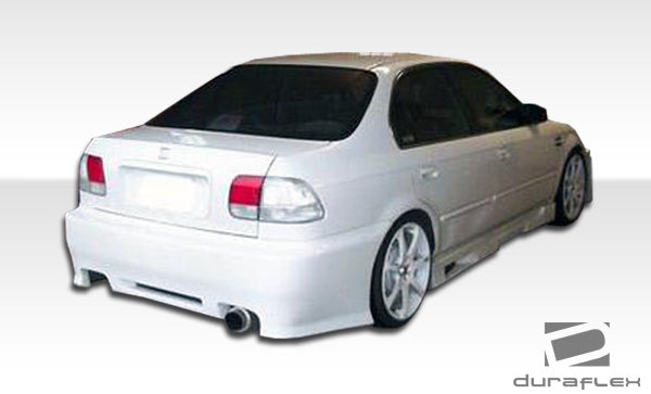 1996-1998 Honda Civic 4DR Duraflex R34 Body Kit - 4 Piece - Includes R34 Front Bumper Cover (101776) Spyder Rear Bumper Cover (101744) M3 Side Skirts Rocker Panels (101770)