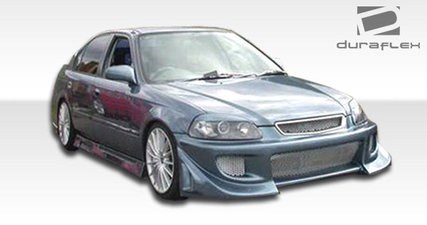 1996-1998 Honda Civic 2DR Duraflex R34 Body Kit - 4 Piece - Includes R34 Front Bumper Cover (101776) Spyder Rear Bumper Cover (101744) Spyder Side Skirts Rocker Panels (101720)