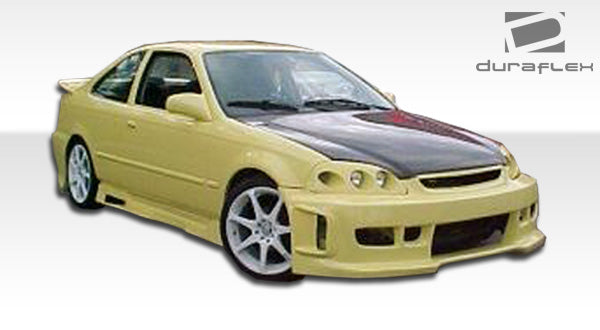 1999-2000 Honda Civic 2DR Duraflex R34 Body Kit - 4 Piece - Includes R34 Front Bumper Cover (102103) Spyder Rear Bumper Cover (101744) Spyder Side Skirts Rocker Panels (101720)