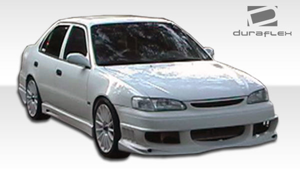 1998-2000 Toyota Corolla Duraflex Bomber Body Kit - 4 Piece - Includes Bomber Front Bumper Cover (102031) Bomber Rear Bumper Cover (102032) Bomber Side Skirts Rocker Panels (102033)
