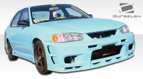 1998-2000 Toyota Corolla Duraflex Bomber Body Kit - 4 Piece - Includes Bomber Front Bumper Cover (102031) Bomber Rear Bumper Cover (102032) Bomber Side Skirts Rocker Panels (102033)