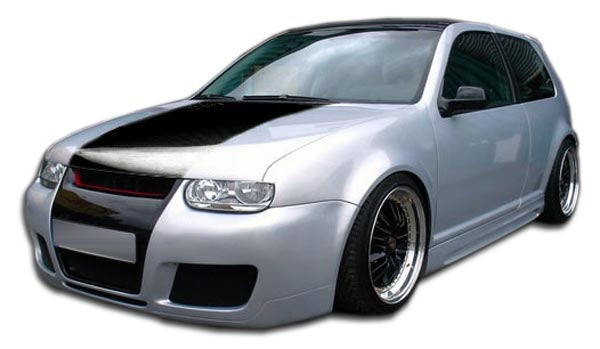 1999-2005 Volkswagen Golf Duraflex RX-S Body Kit - 4 Piece - Includes RX-S Front Bumper Cover (105967) Vortex Look Side Skirts Rocker Panels (105965) RX-S Rear Bumper Cover (105968)