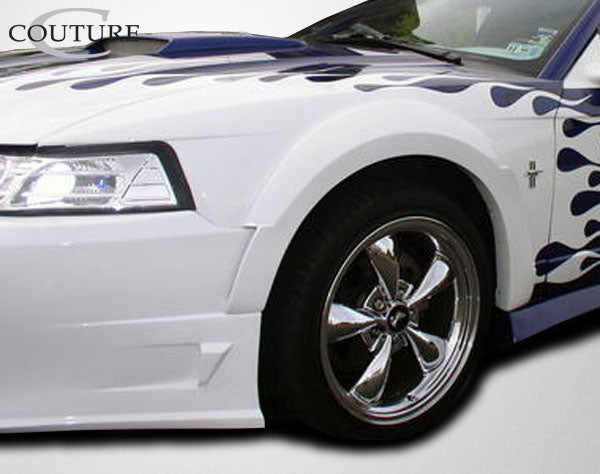 1999-2004 Ford Mustang Couture Urethane Demon Front Fender Flares - 2 Piece