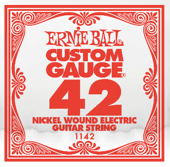 .042 Ernie Ball - Custom Gauge Nickel Wound Electric Guitar String - Single
