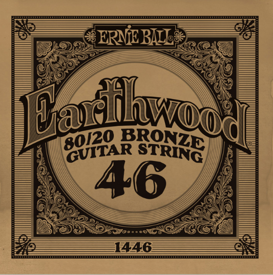 .046 Ernie Ball - Earthwood 80/20 Bronze Guitar String - Single