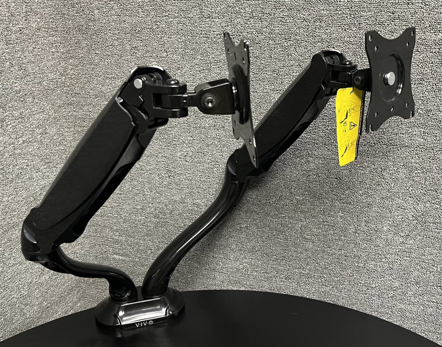 VIVO Premium Heavy Duty Dual Monitor VESA Desk Mount with Instant Pneumatic Adjustment