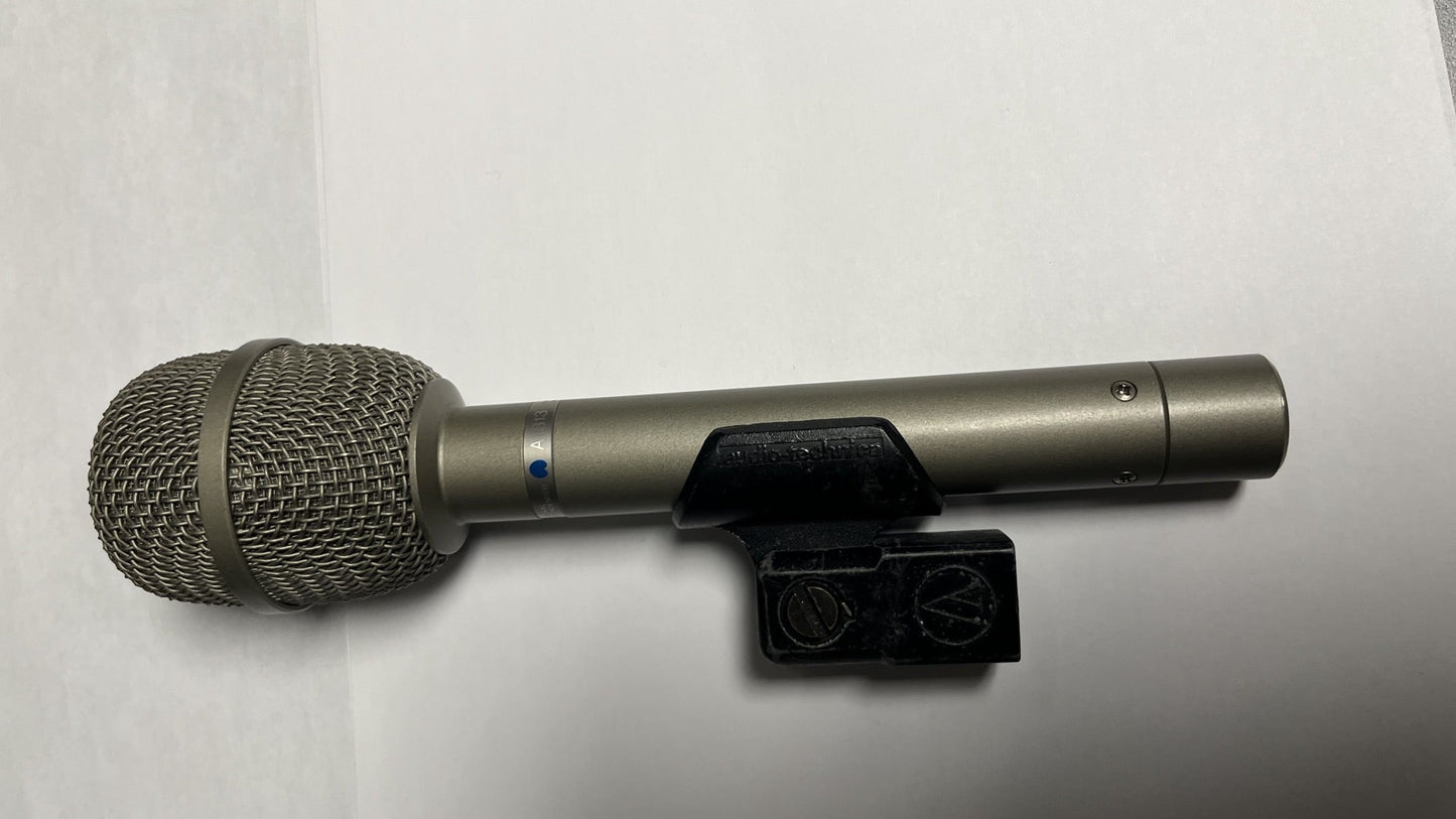 Vintage Audio-Technica AT813 Condenser Microphone with metal stand adapter