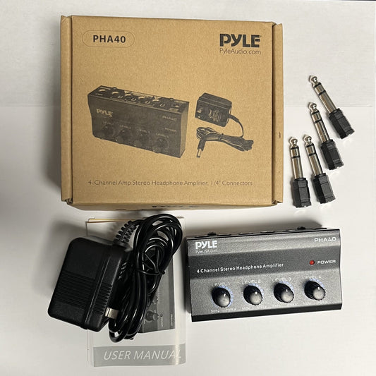 Pyle PHA40 4-Channel Headphone Amplifier