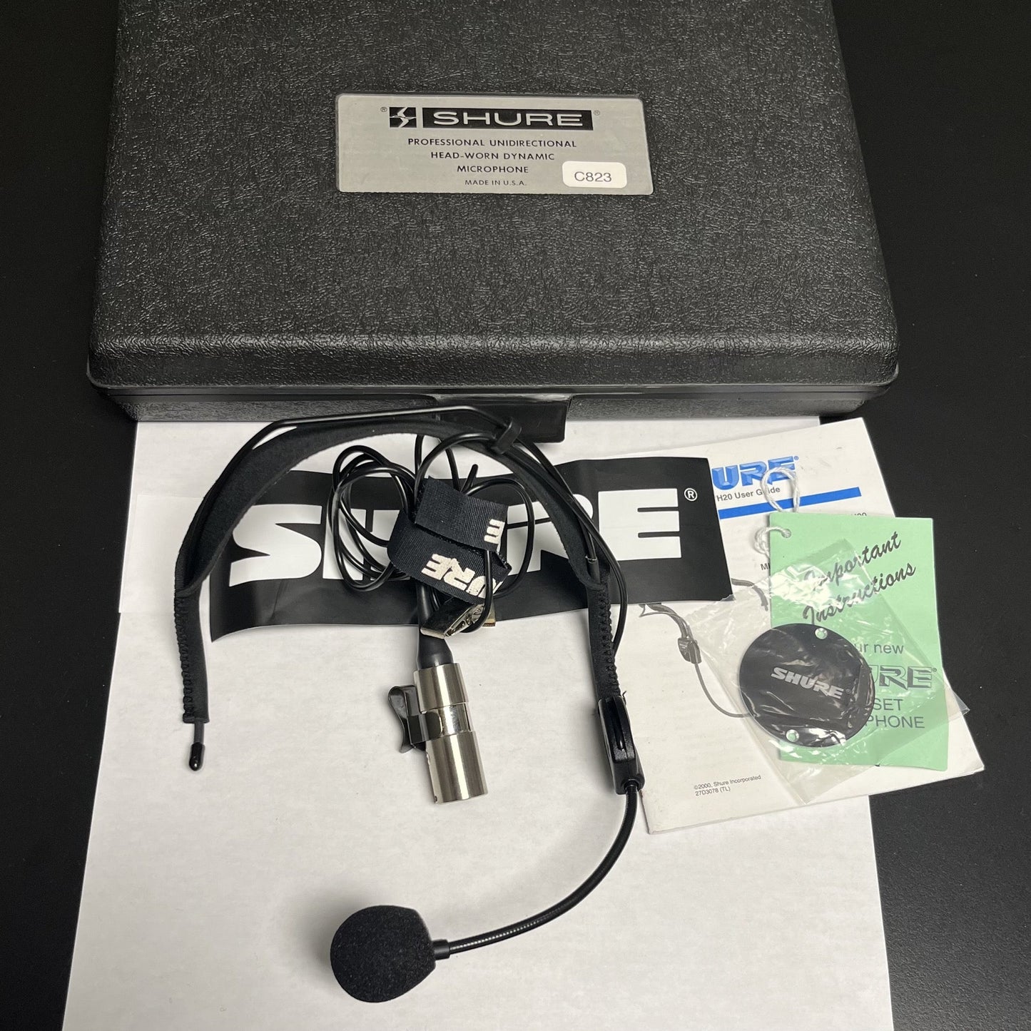 Shure WH20XLR Dynamic Headset Microphone - head worn drummer fitness vocal mic