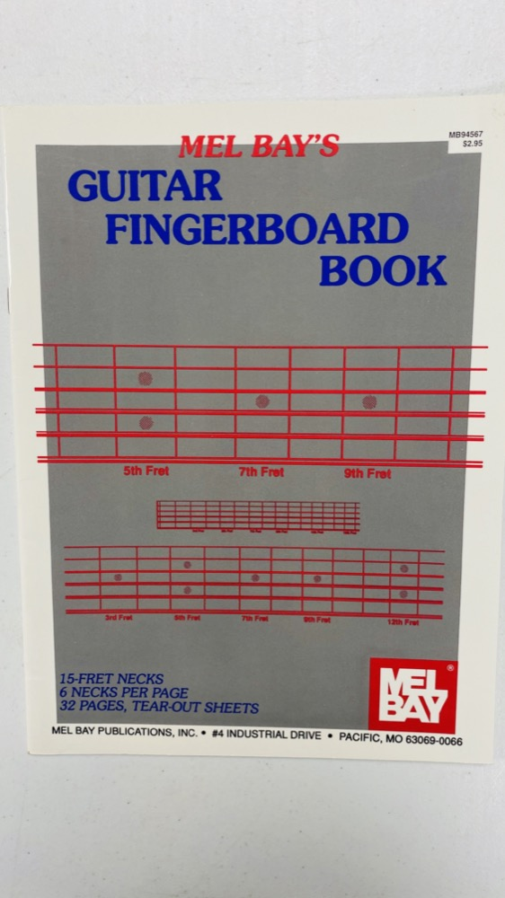 Mel Bay - Guitar Fingerboard Book - 15-fret neck diagrams