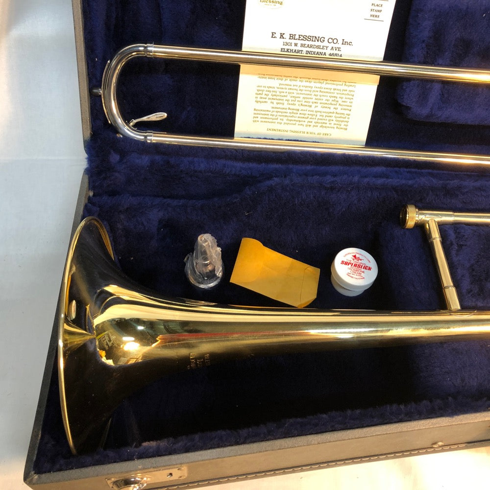 Vintage NOS Blessing (Elkhart) Artist Trombone with case - F698
