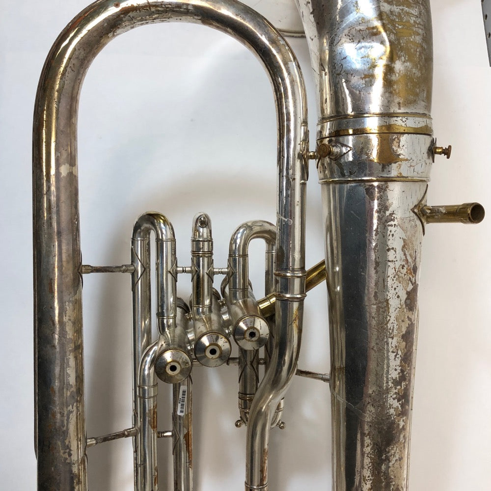 Vintage Buescher - Silver Bb Baritone Horn with case - F516
