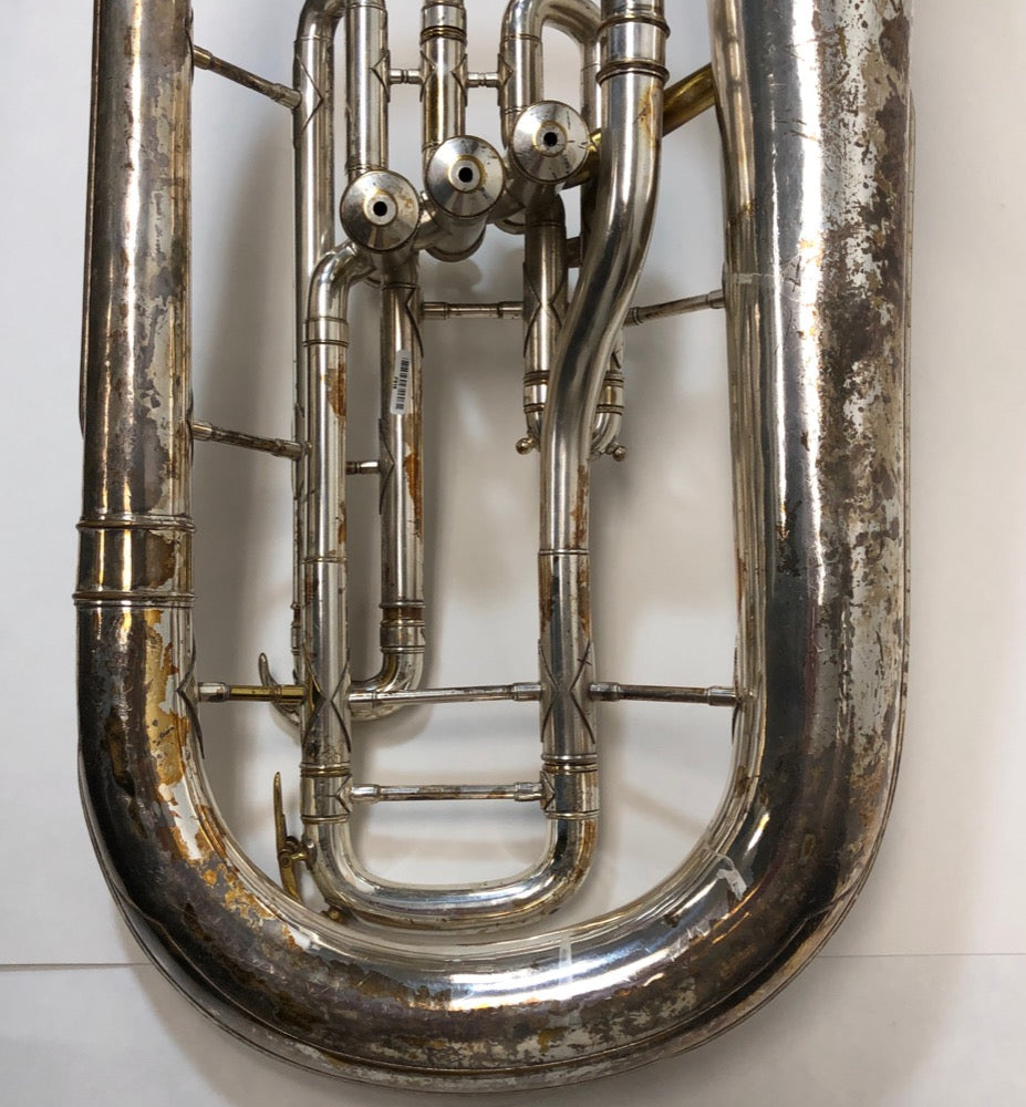 Vintage Buescher - Silver Bb Baritone Horn with case - F516