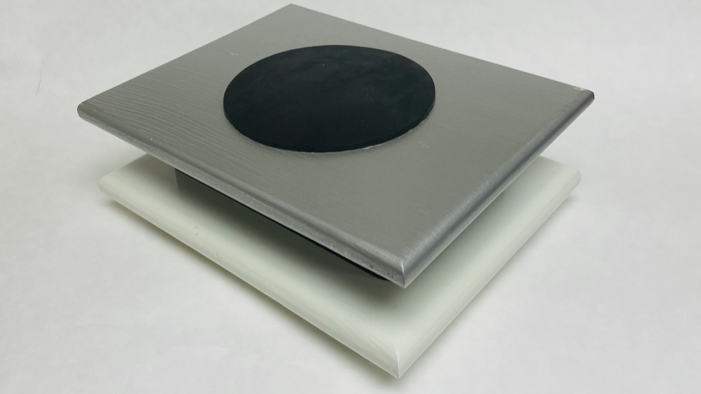 FM Dynamics Drum Practice Pad - Flat -  Grey Black & White