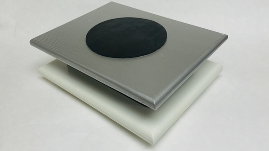 FM Dynamics Drum Practice Pad - Flat -  Grey Black & White