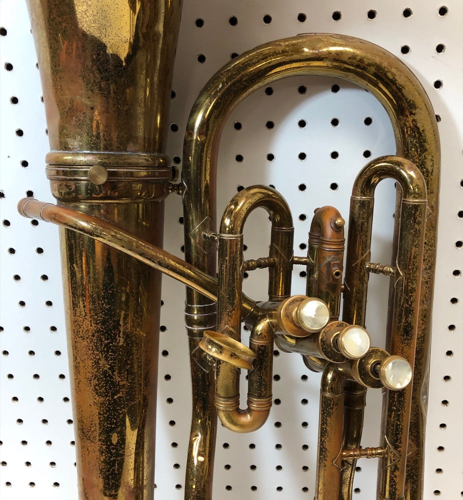 Vintage York - Brass Bb Baritone Horn with case - F523