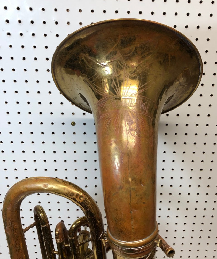 Vintage York - Brass Bb Baritone Horn with case - F523
