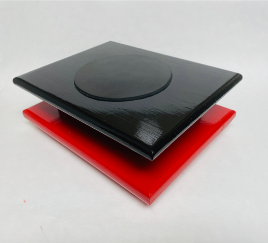 FM Dynamics Drum Practice Pad - Flat - Black & Red