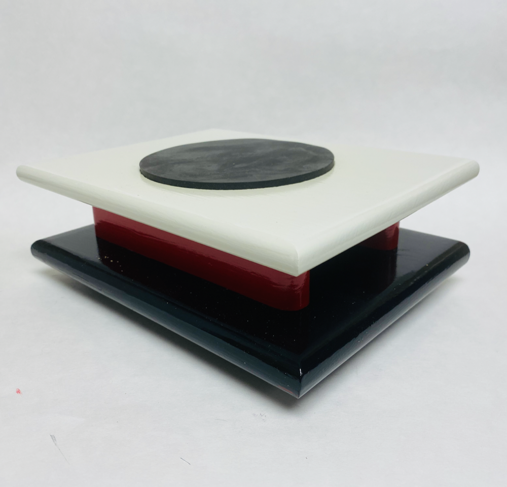 FM Dynamics Drum Practice Pad - Flat - White, Red & Black