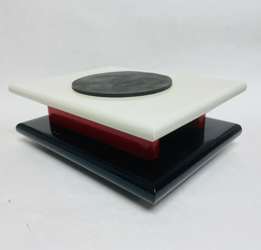 FM Dynamics Drum Practice Pad - Flat - White, Red & Black