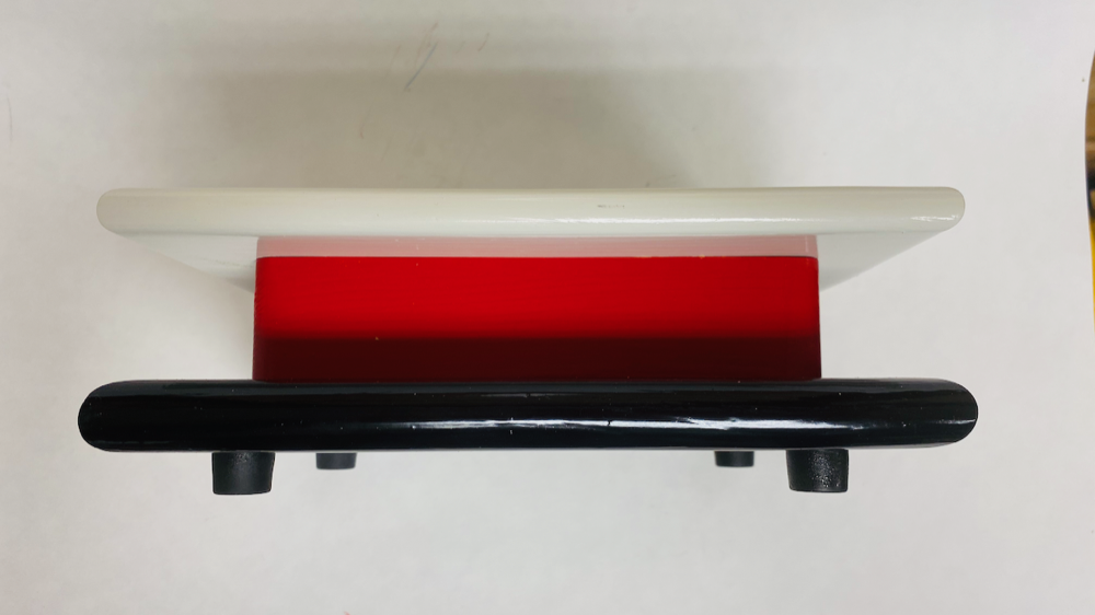 FM Dynamics Drum Practice Pad - Flat - White, Red & Black