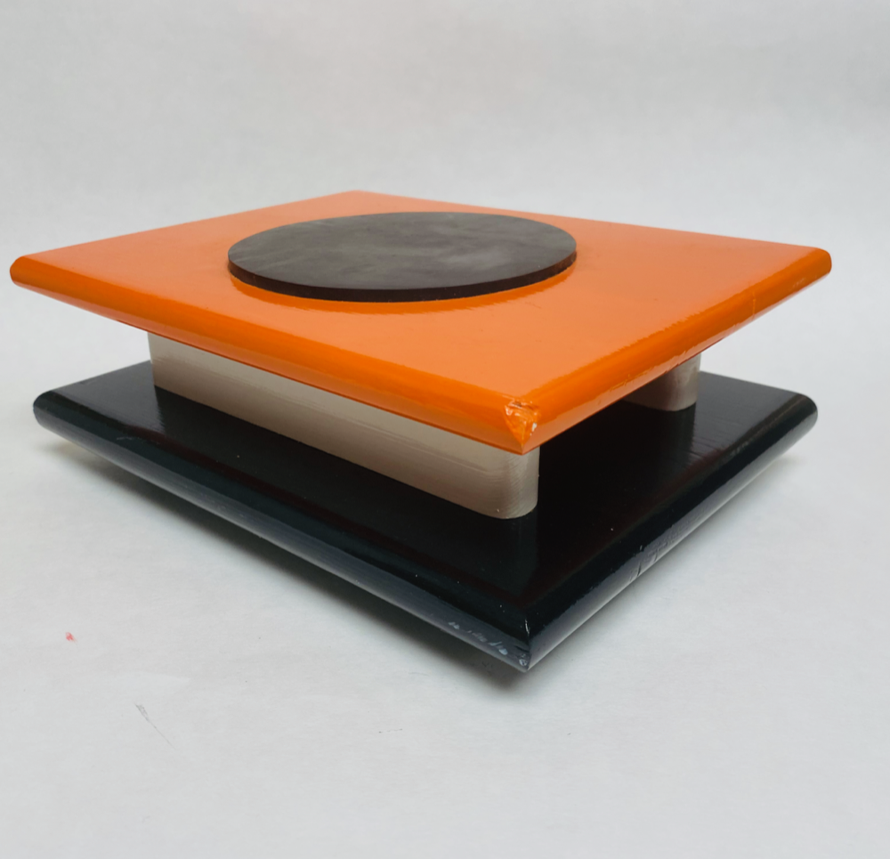 FM Dynamics Drum Practice Pad - Flat - Orange, White & Black