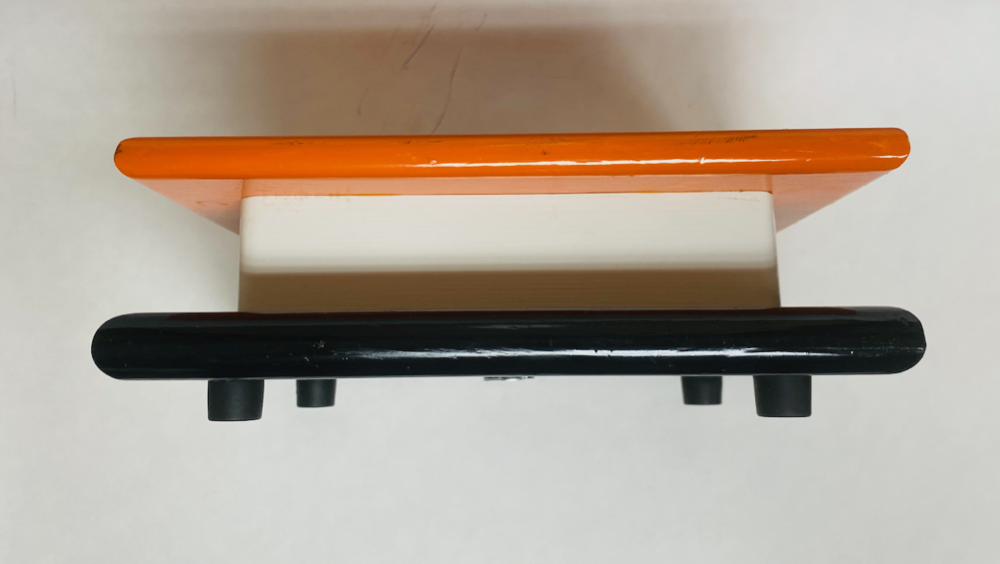 FM Dynamics Drum Practice Pad - Flat - Orange, White & Black