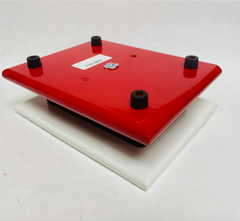 FM Dynamics Drum Practice Pad - Flat - White, Black & Red