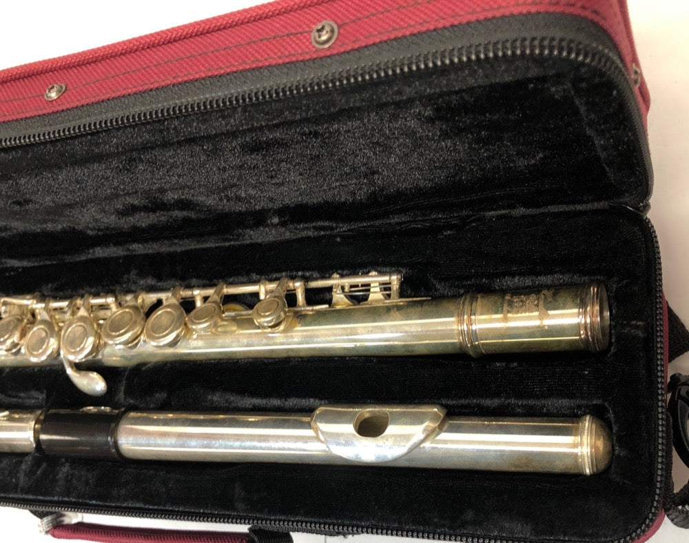 Hazelton Silver-plated Academia Splite Flute Outfit - F538 [preowned]